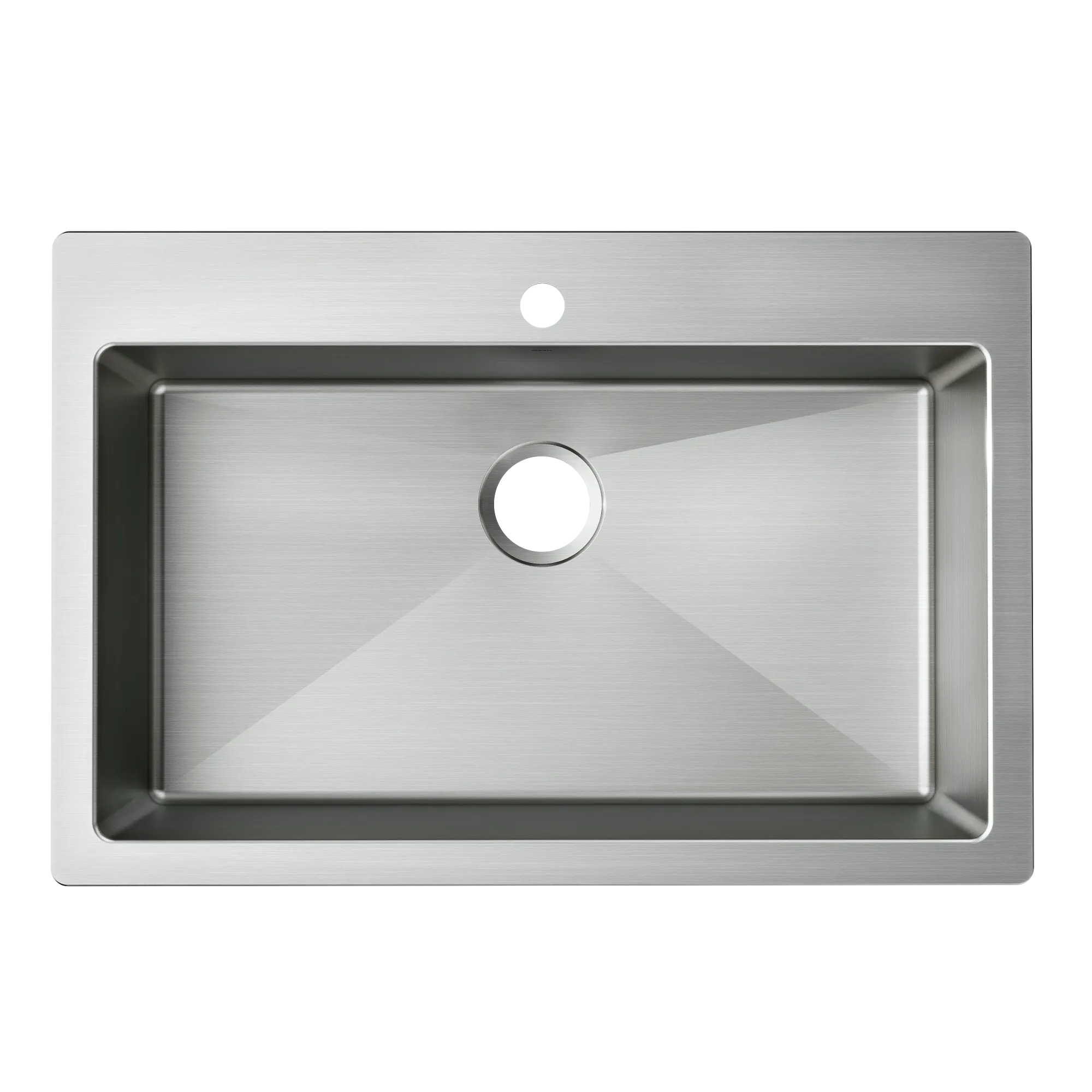 Kenadi 33x22 Steel 18 Gauge Single Bowl Dual Mount Sink - Image 4