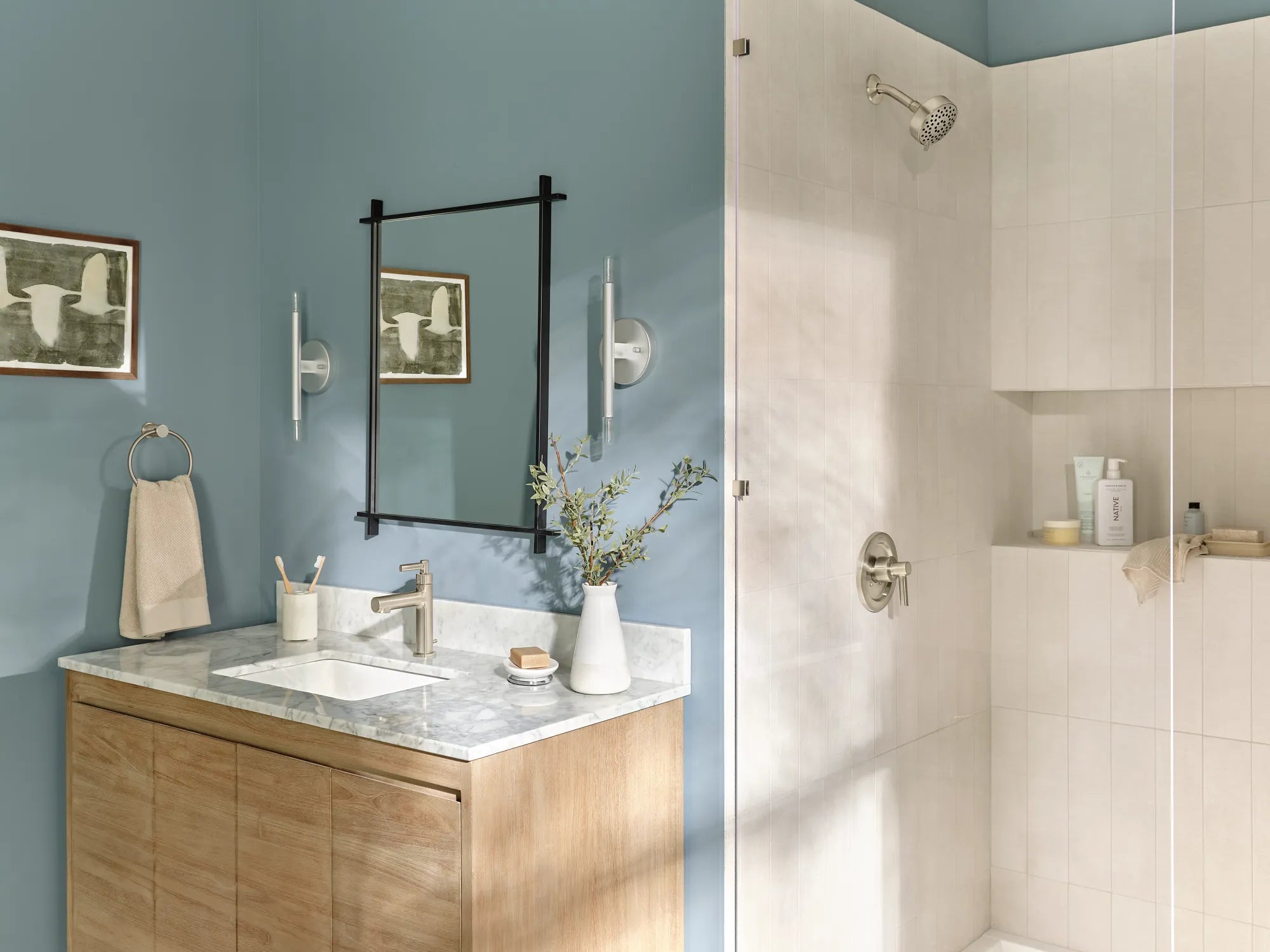 Aluma Brushed nickel one-handle low arc bathroom faucet - Image 7