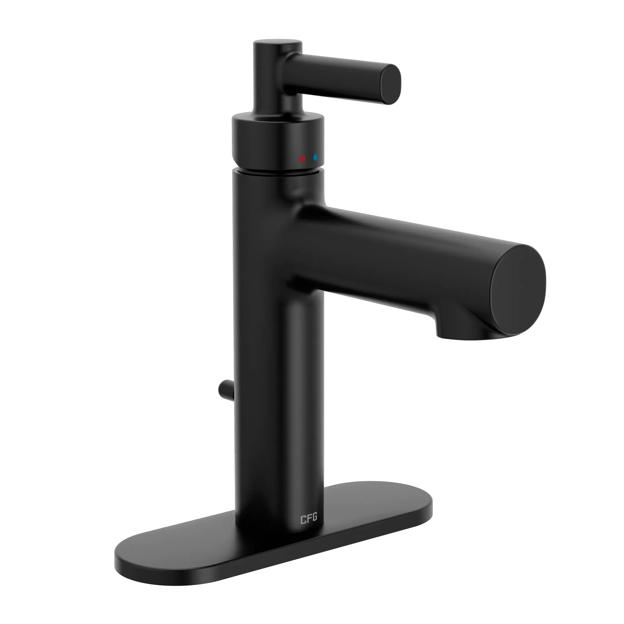 Aluma Matte black one-handle low arc bathroom faucet - Image 4