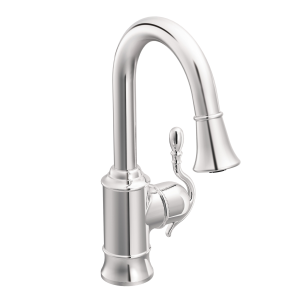 Woodmere One-Handle High Arc Pulldown Bar Faucet