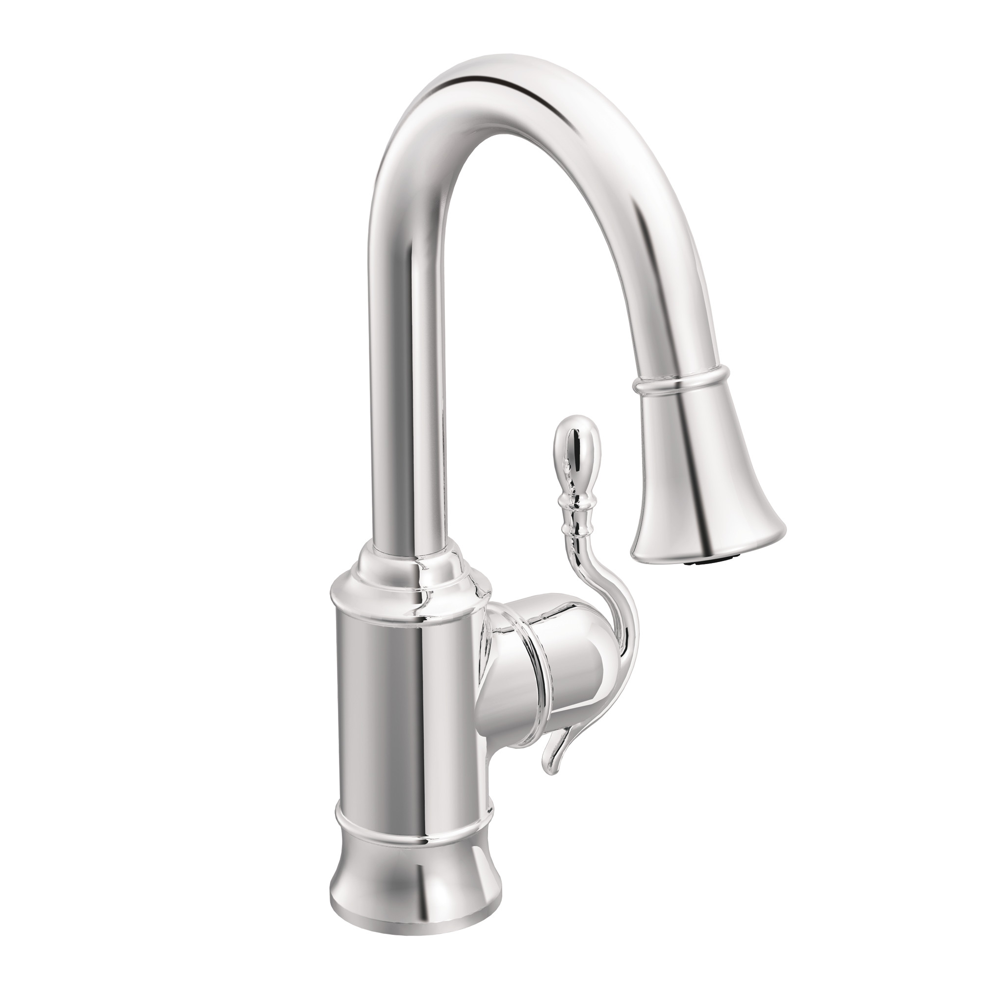 Woodmere One-Handle High Arc Pulldown Bar Faucet