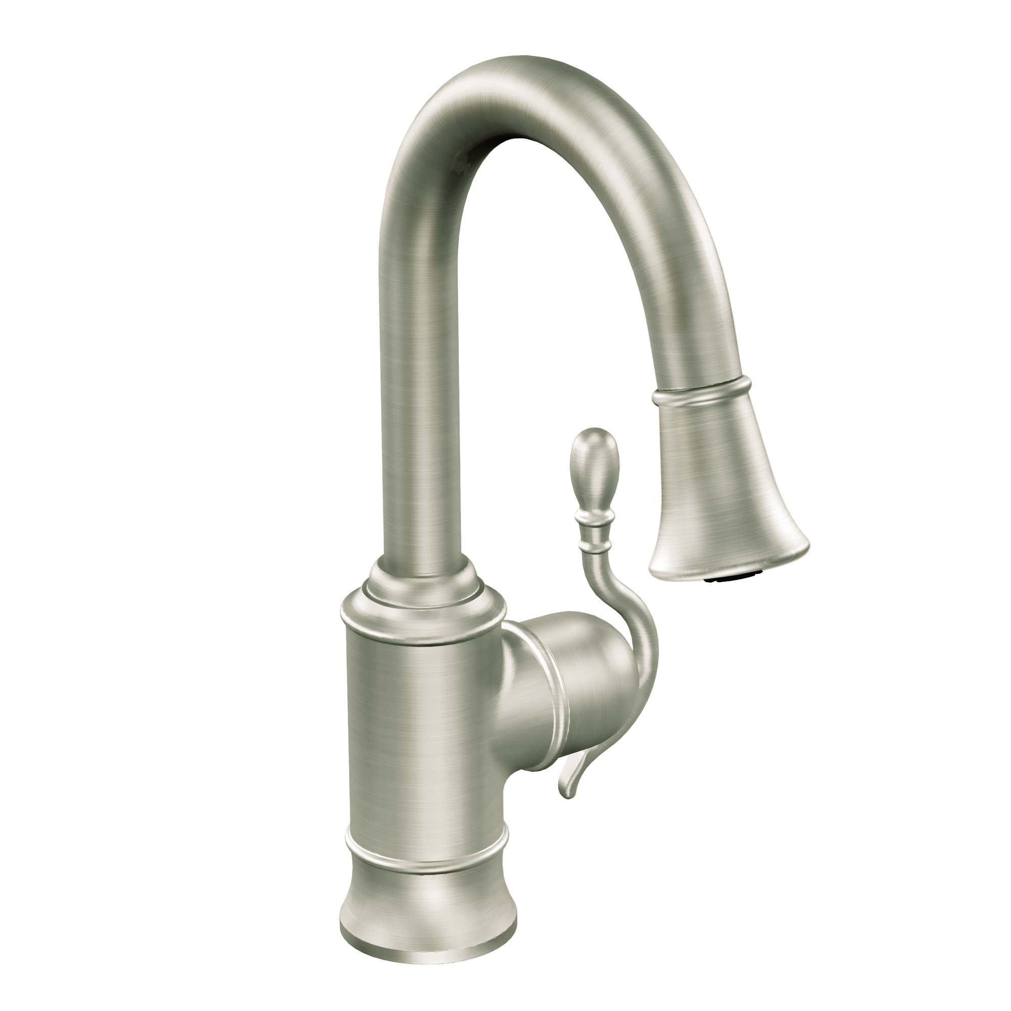 Woodmere One-Handle High Arc Pulldown Bar Faucet - Image 3