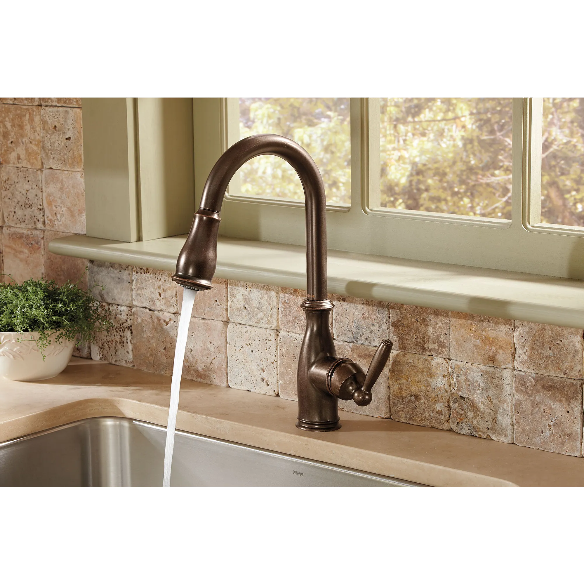 Brantford One-Handle High Arc Pulldown Kitchen Faucet - Image 14