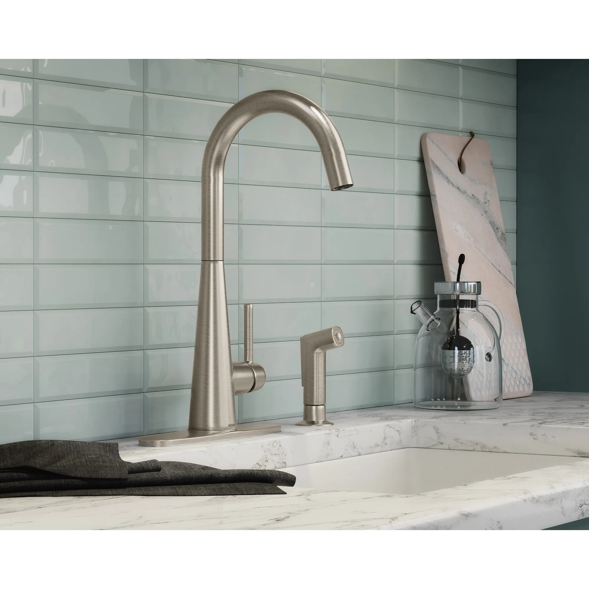 Sleek One-Handle High Arc Pulldown Kitchen Faucet - Image 7