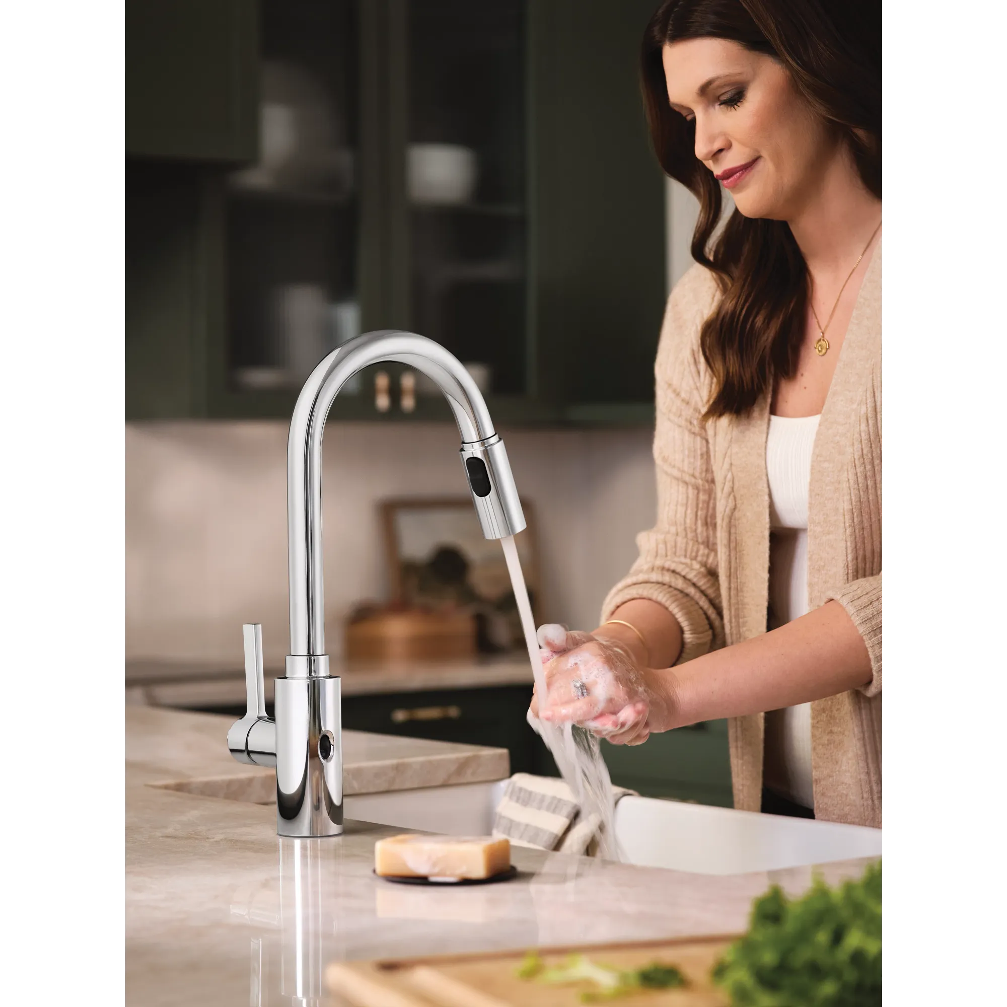 Genta LX MotionSense Wave Single Sensor One-Handle High Arc Pulldown Kitchen Faucet - Image 13