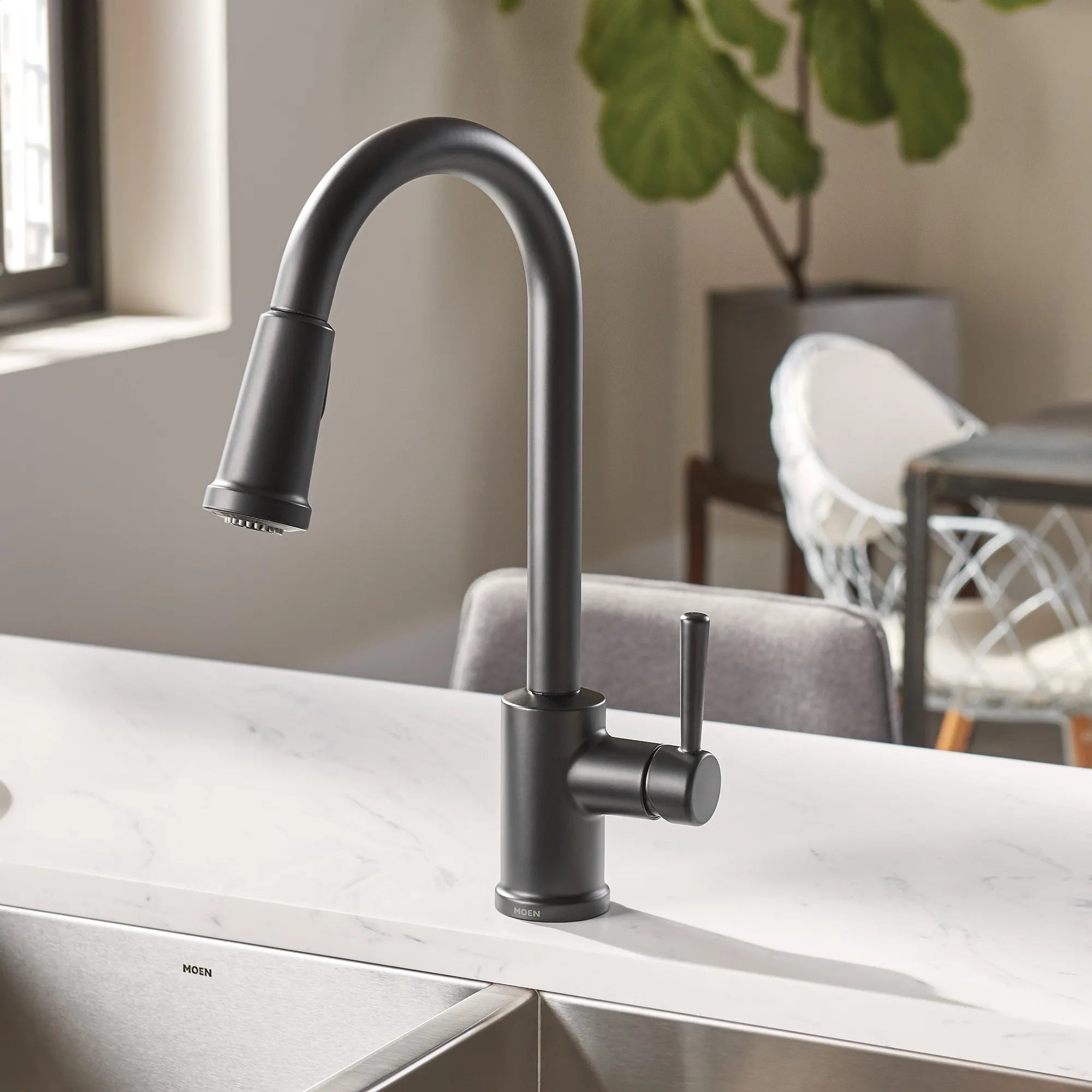 Indi One-Handle High Arc Pulldown Kitchen Faucet - Image 4