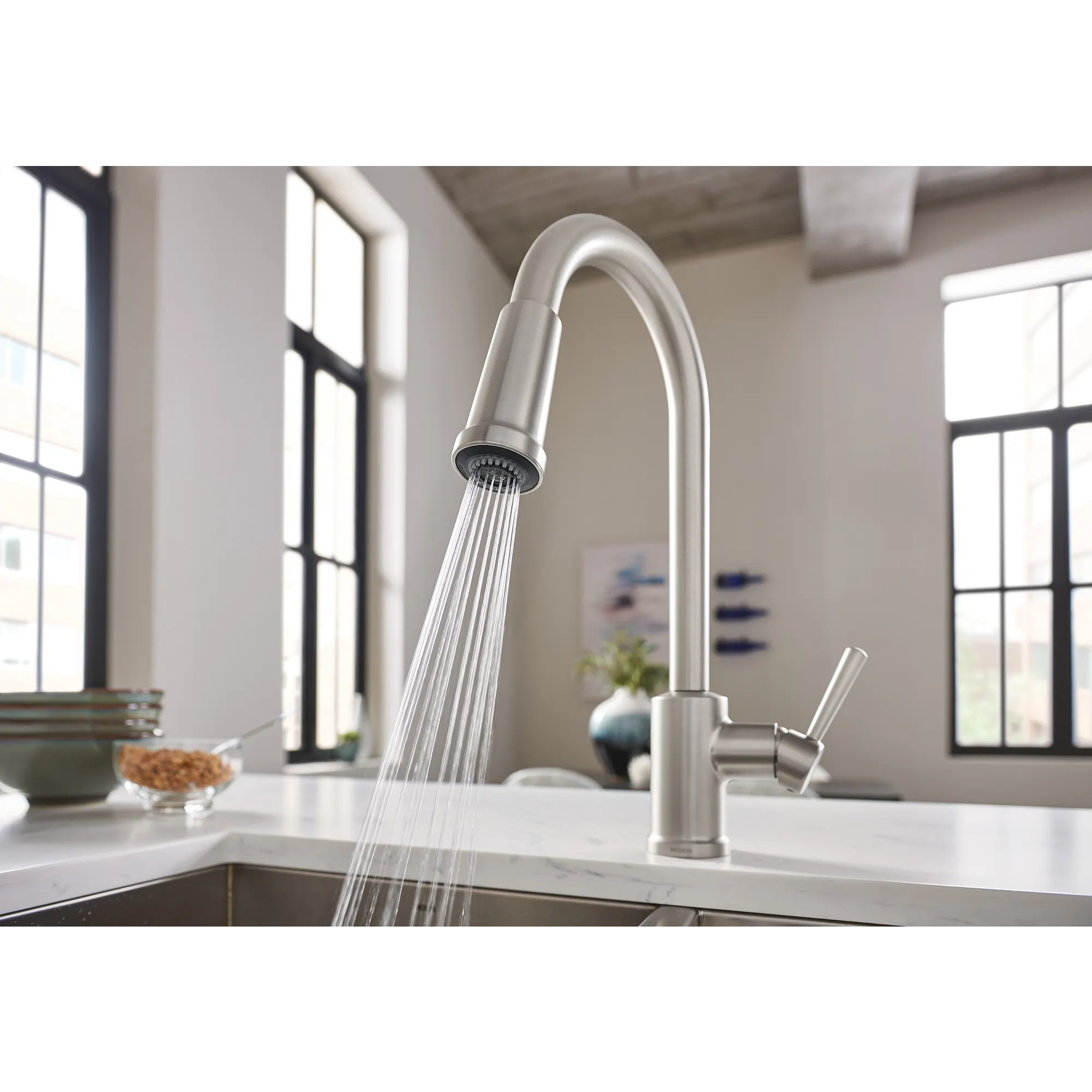 Indi One-Handle High Arc Pulldown Kitchen Faucet - Image 18