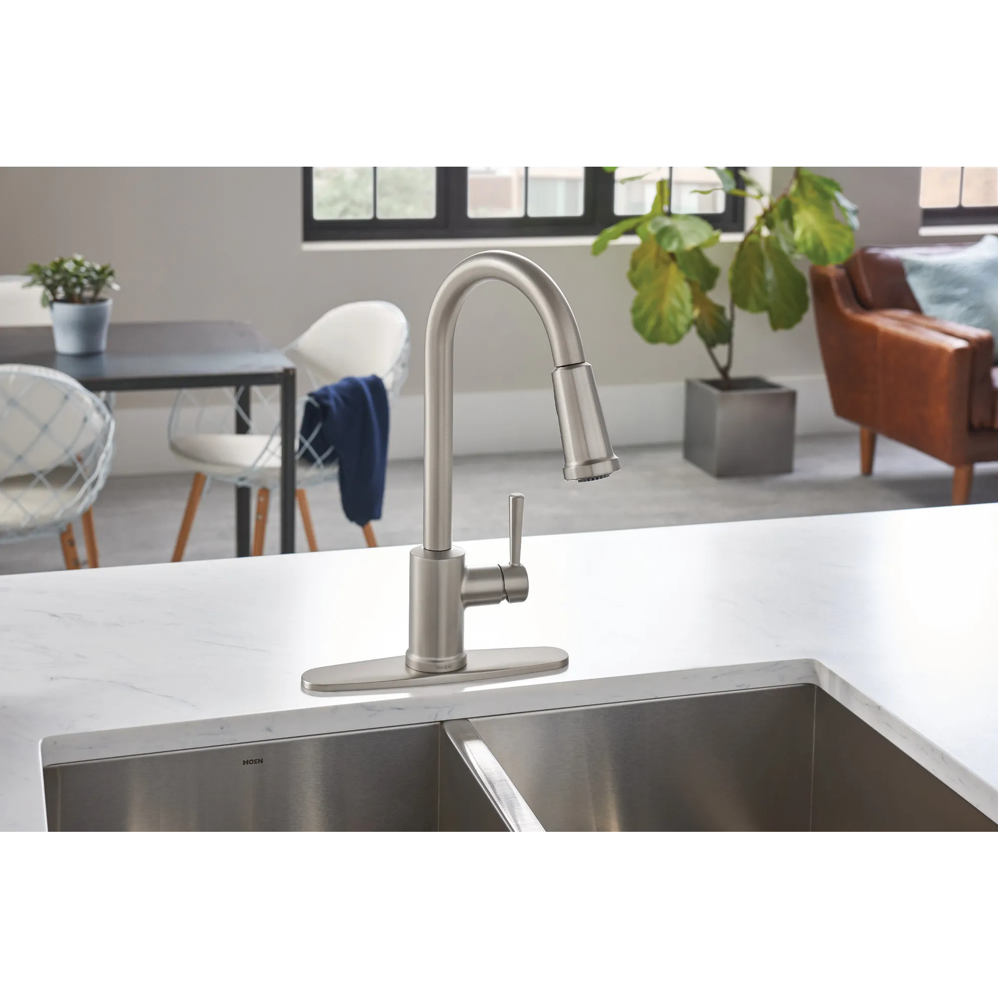 Indi One-Handle High Arc Pulldown Kitchen Faucet - Image 28