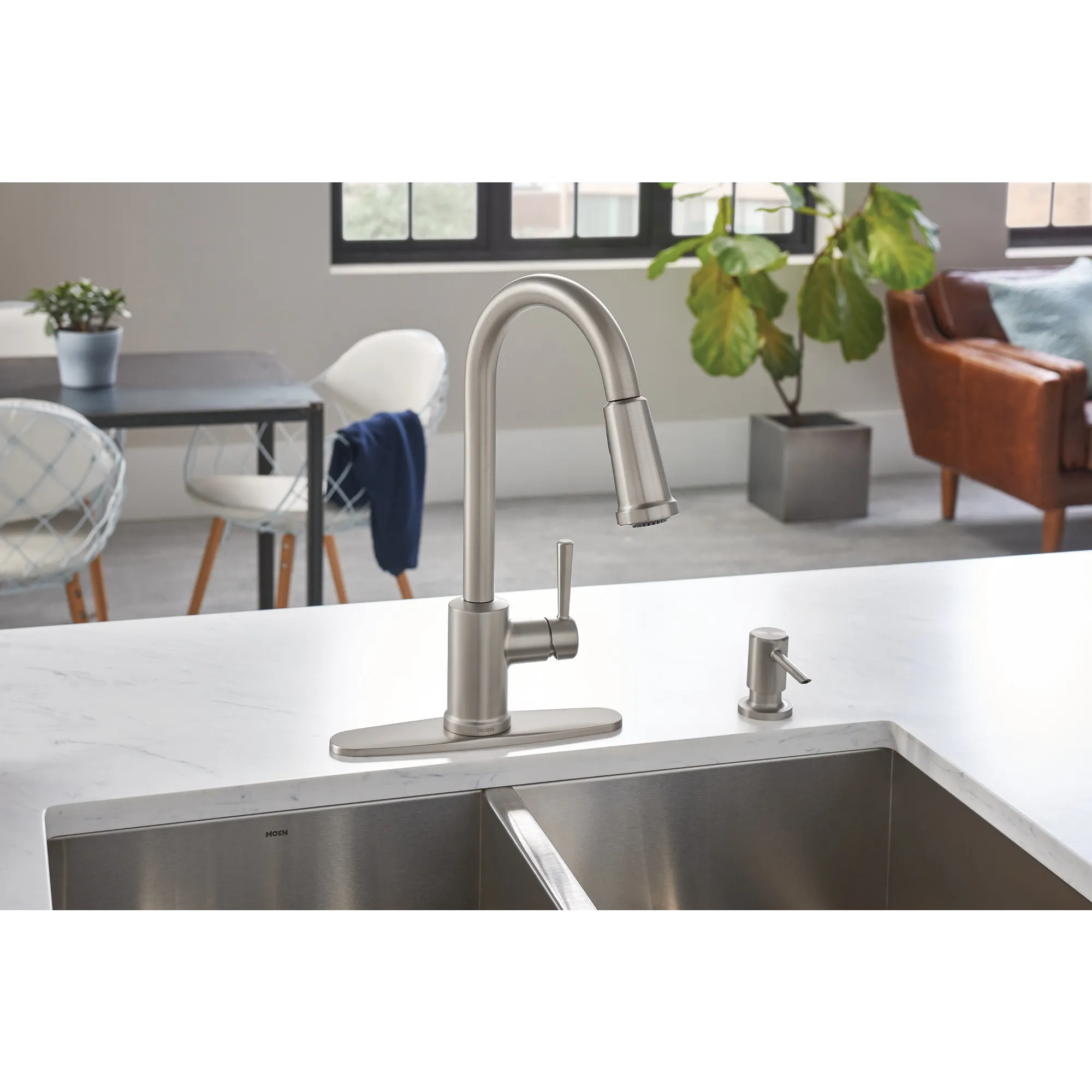 Indi One-Handle High Arc Pulldown Kitchen Faucet - Image 30