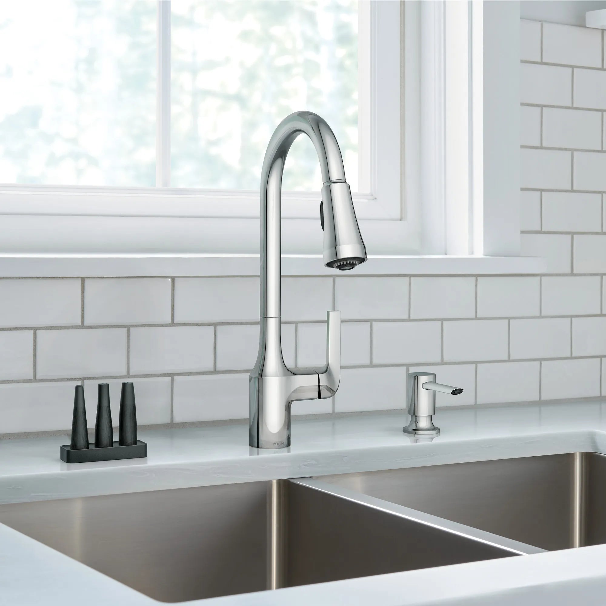 Milton One-Handle High Arc Pulldown Kitchen Faucet - Image 7
