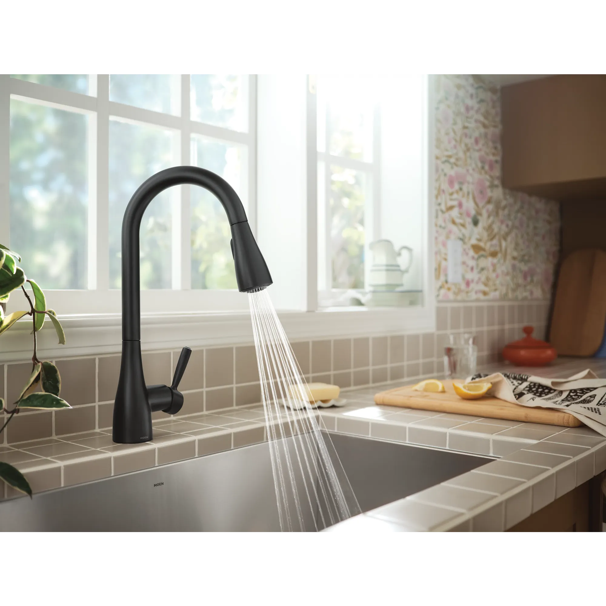 Doherty One-Handle High Arc Pulldown Kitchen Faucet - Image 8