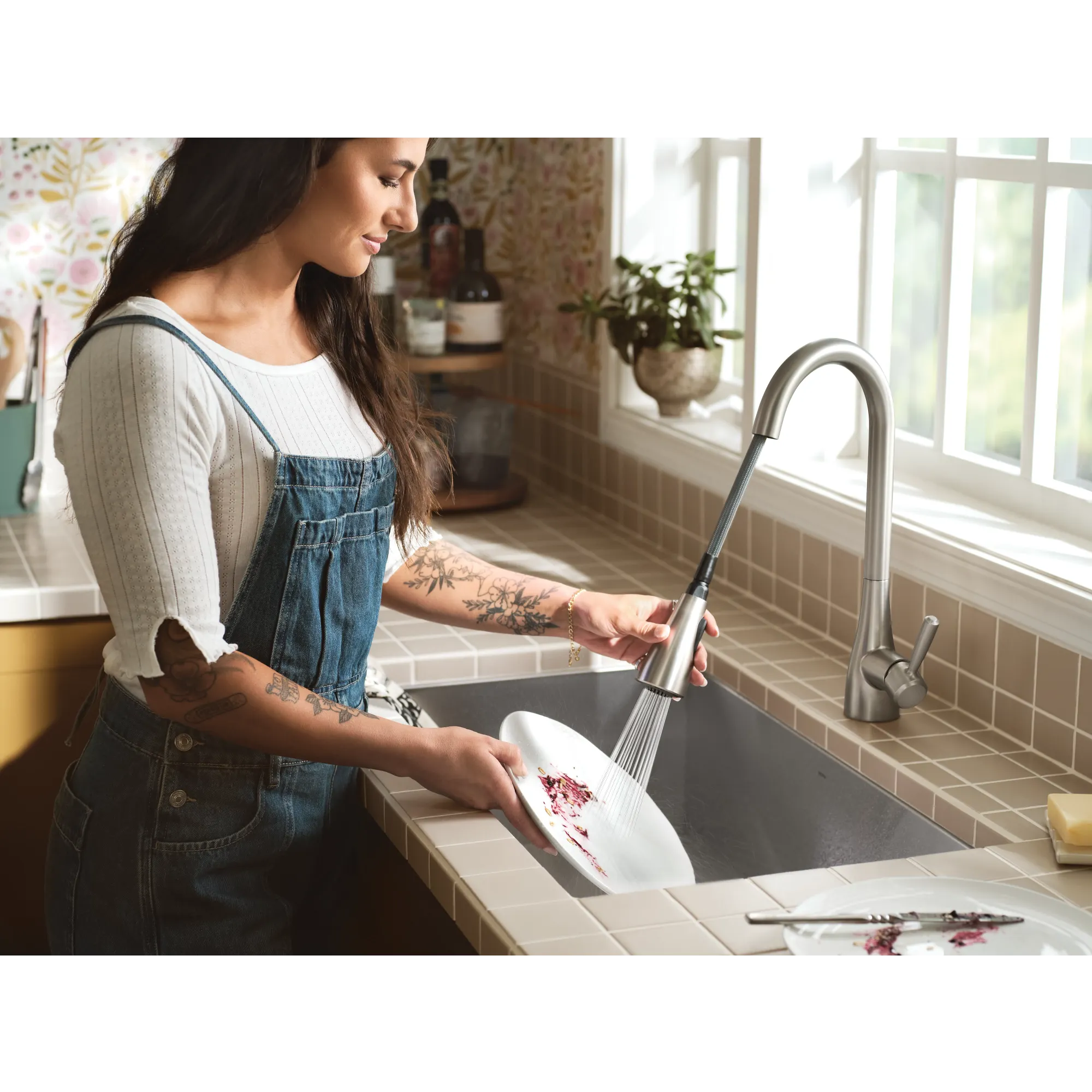 Doherty One-Handle High Arc Pulldown Kitchen Faucet - Image 16