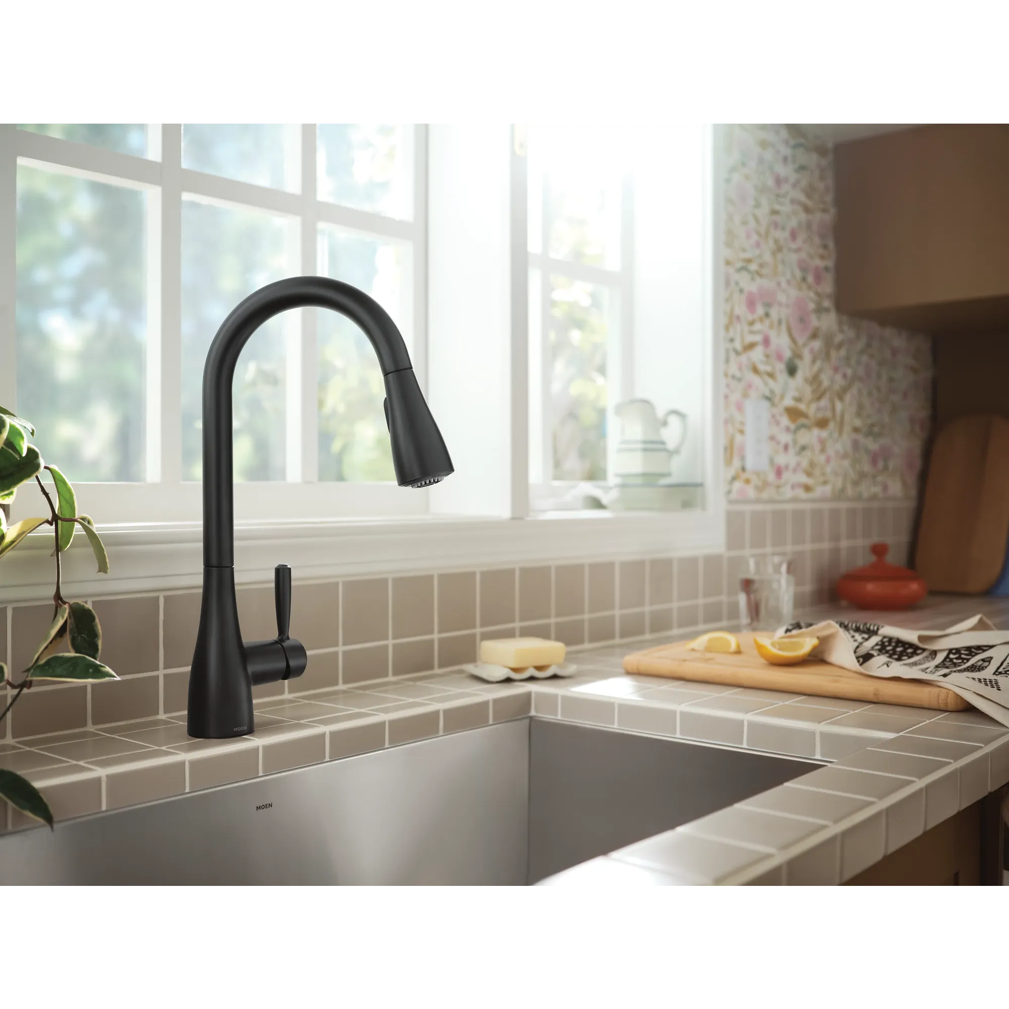 Doherty One-Handle High Arc Pulldown Kitchen Faucet - Image 9