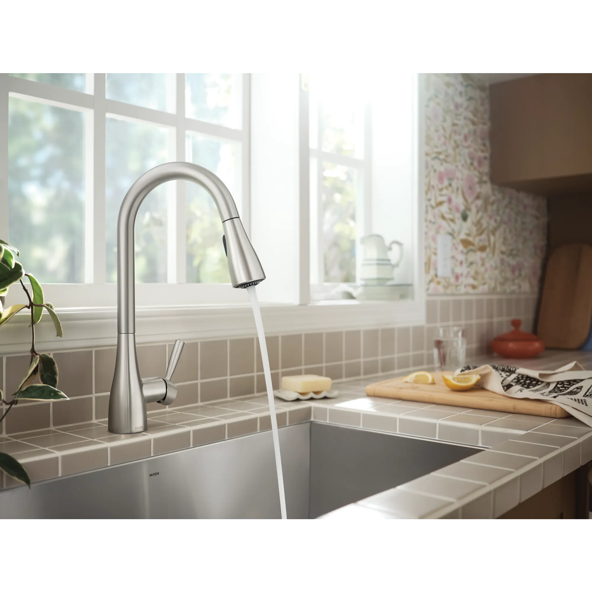 Doherty One-Handle High Arc Pulldown Kitchen Faucet - Image 23