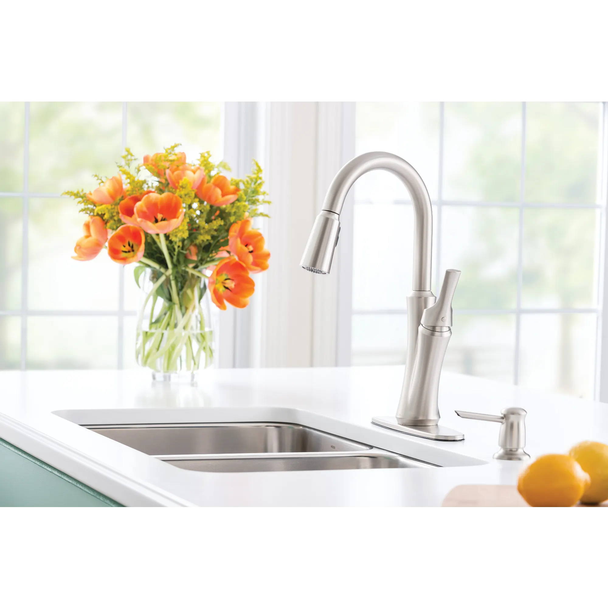 Benson One-Handle High Arc Pulldown Kitchen Faucet - Image 12