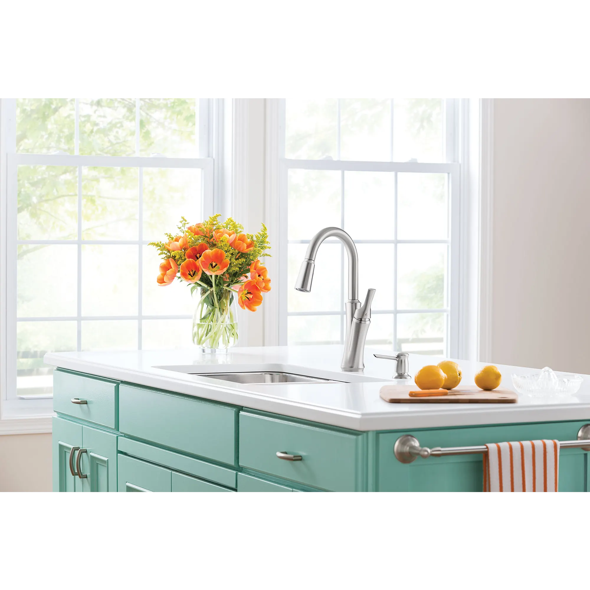 Benson One-Handle High Arc Pulldown Kitchen Faucet - Image 3