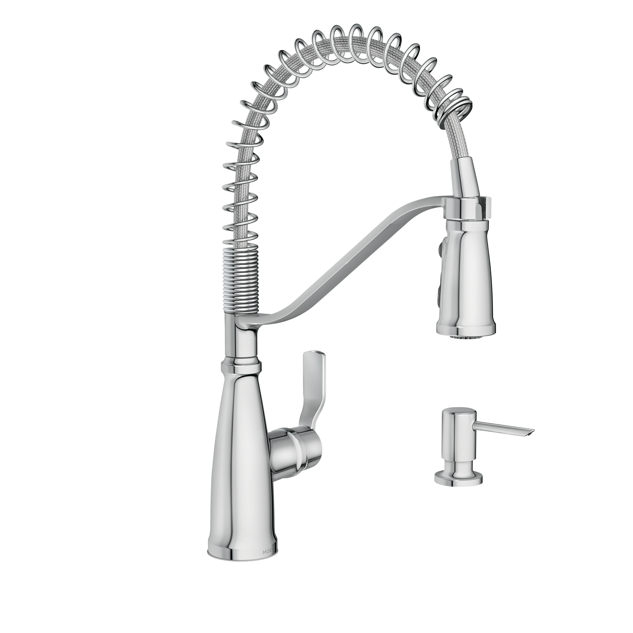 Nolia One-Handle High Arc Pre-Rinse Spring Pulldown Kitchen Faucet