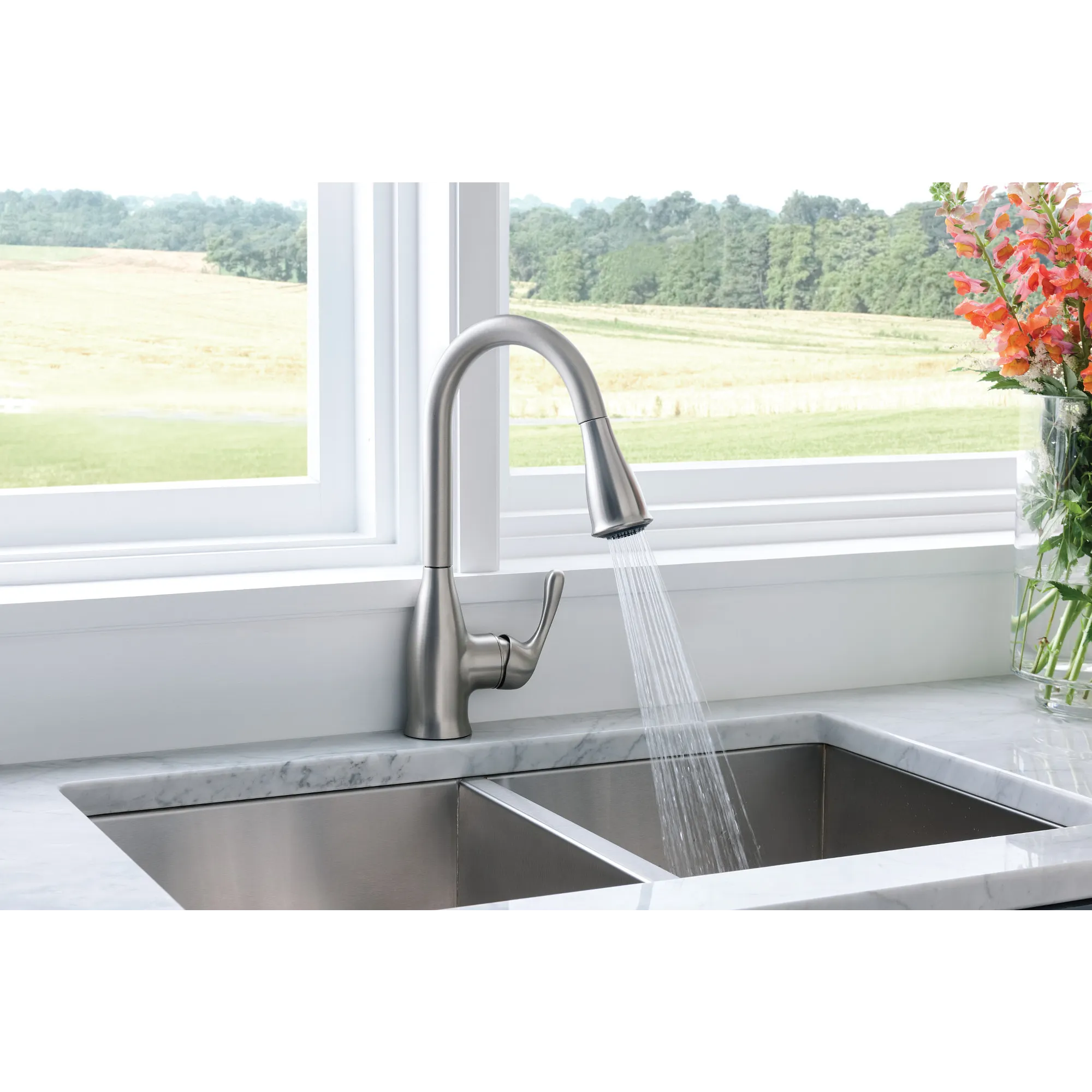 Kaden One-Handle Pulldown Kitchen Faucet - Image 30
