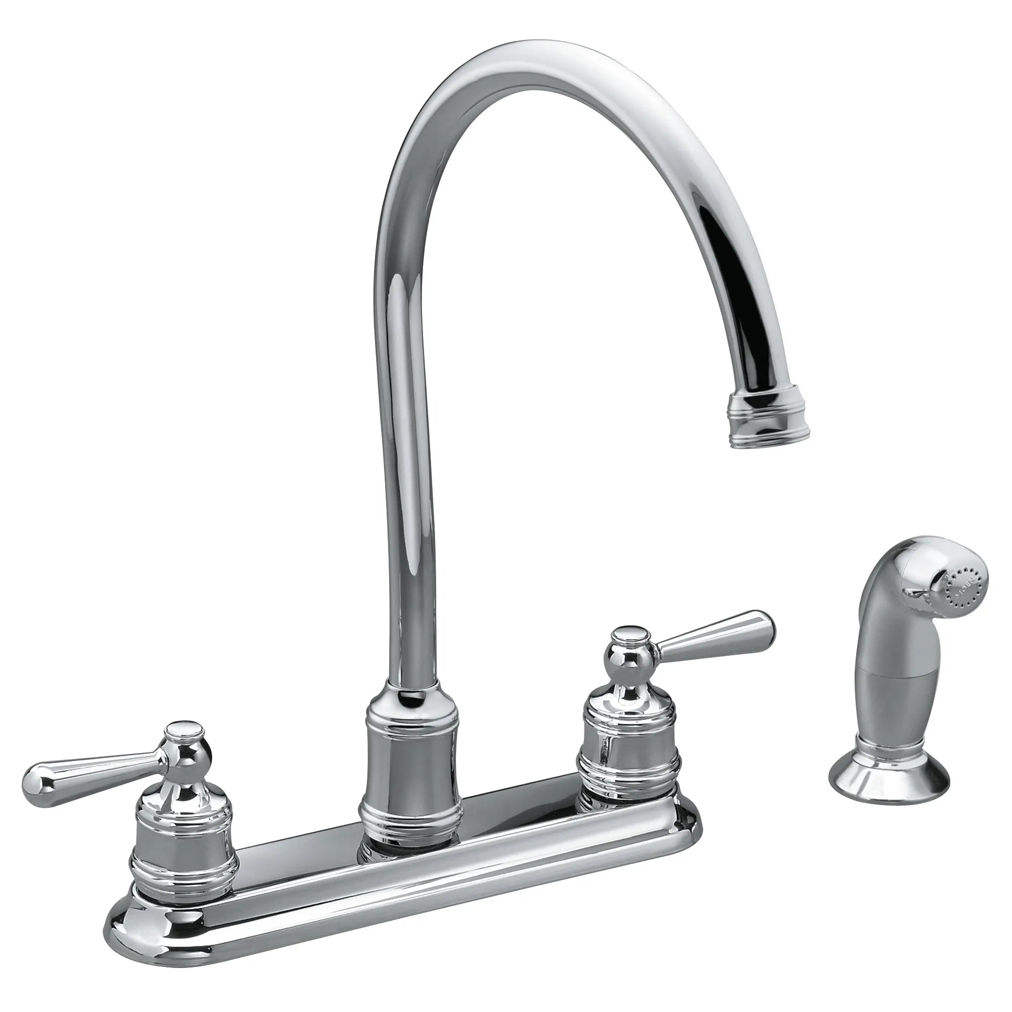 Traditional Two-Handle High Arc Kitchen Faucet - Image 2