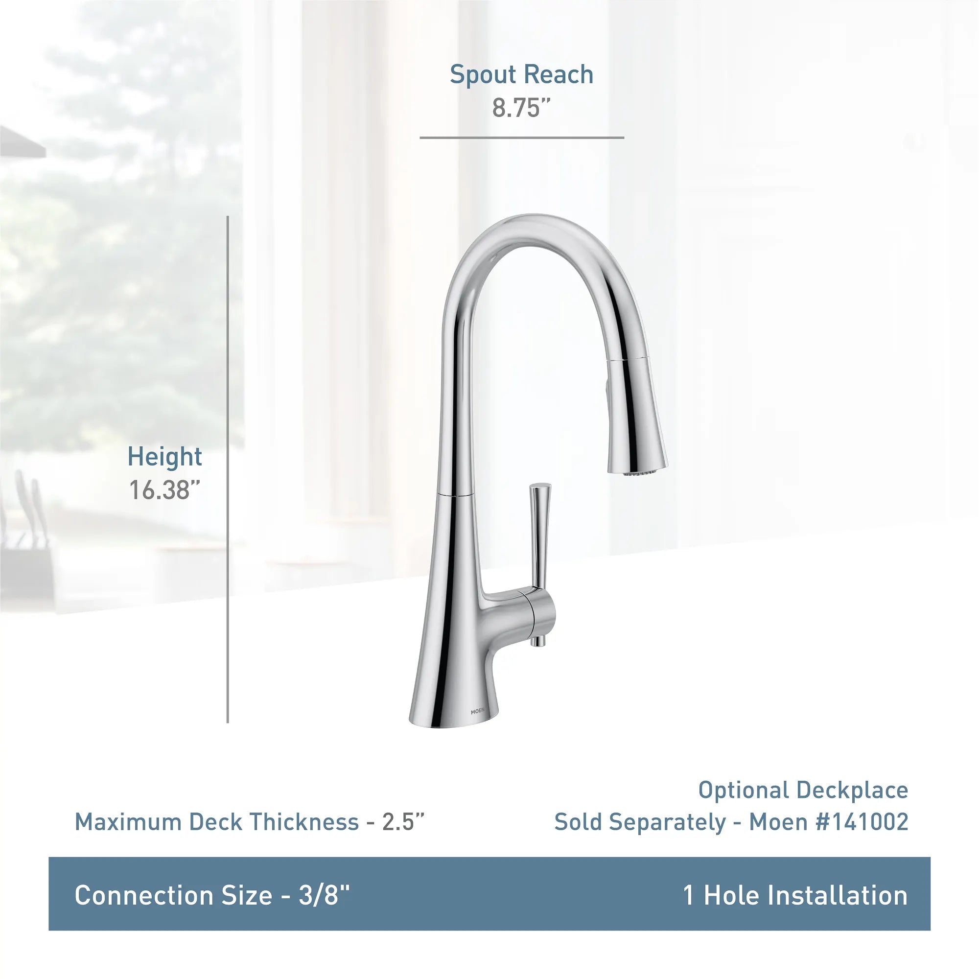 Kurv One-Handle High Arc Pulldown Kitchen Faucet - Image 2