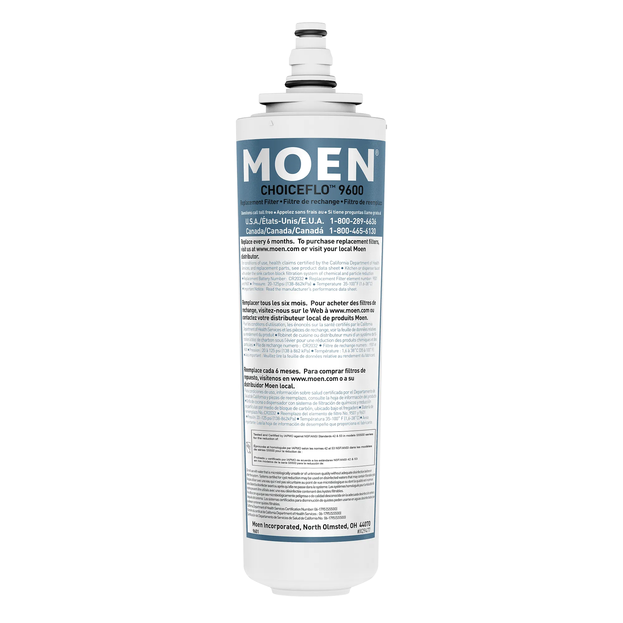 Moen Choiceflo 9600 Replacement Filter for Chateau with Choiceflo. Sip. and AquaSuite Series 9600/9602/9500/9502 - Image 2