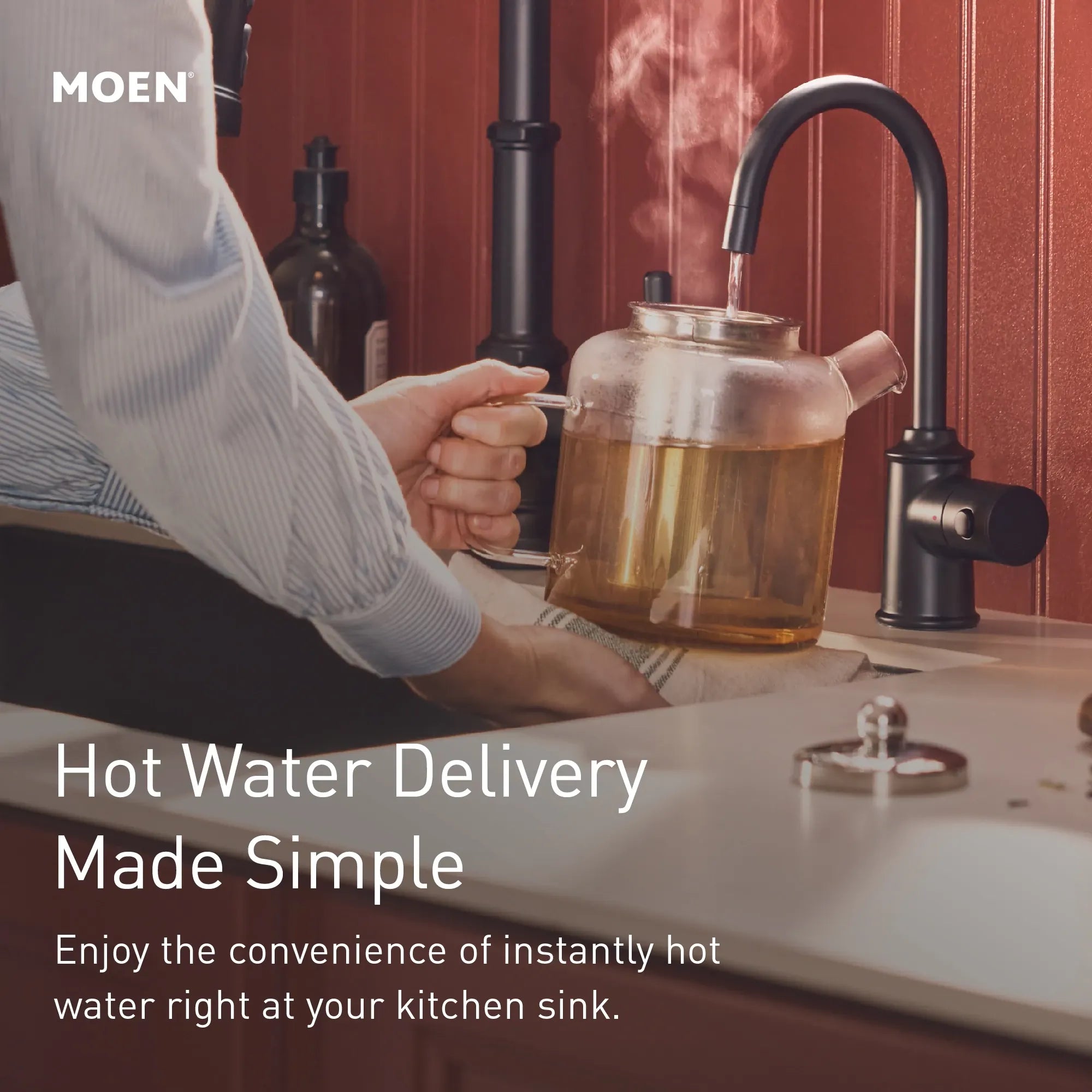 Moen Sip Transitional One-Handle High Arc Undermount Beverage Faucet - Image 11
