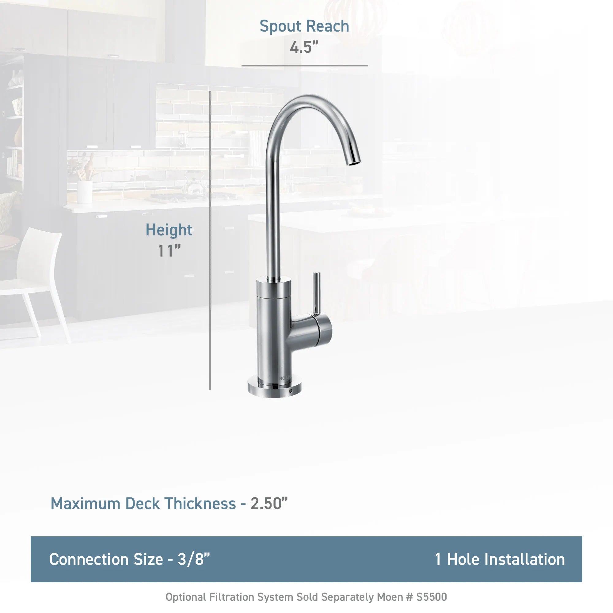 Moen Sip Modern One-Handle High Arc Beverage Faucet - Image 25