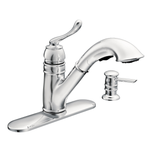 Dorsey One-Handle Low Arc Pullout Kitchen Faucet