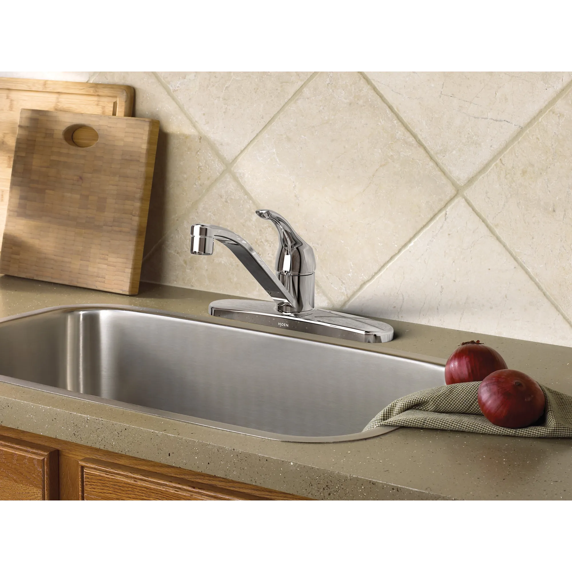 Adler One-Handle Low Arc Kitchen Faucet - Image 3