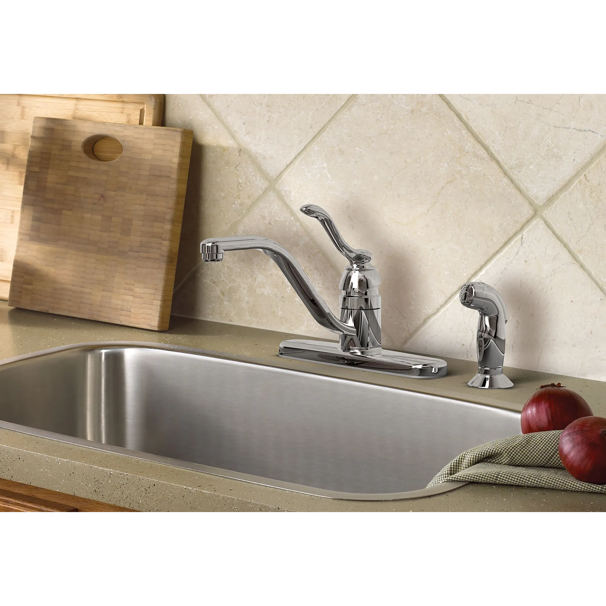 Banbury One-Handle Low Arc Kitchen Faucet - Image 2