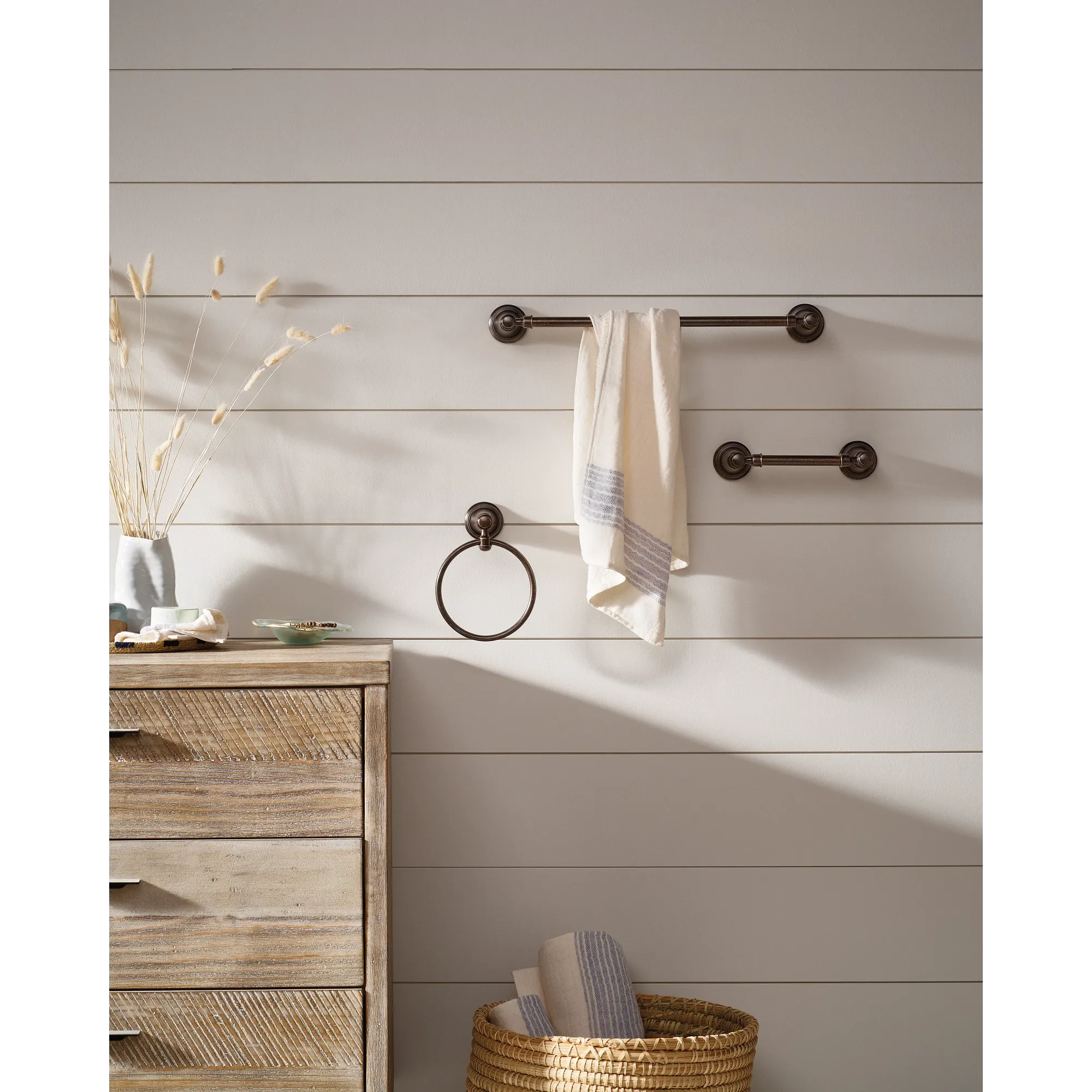 Bradshaw: 3 Pc Kit: Pivoting Paper Holder. Towel Bar and Towel Ring - Image 2