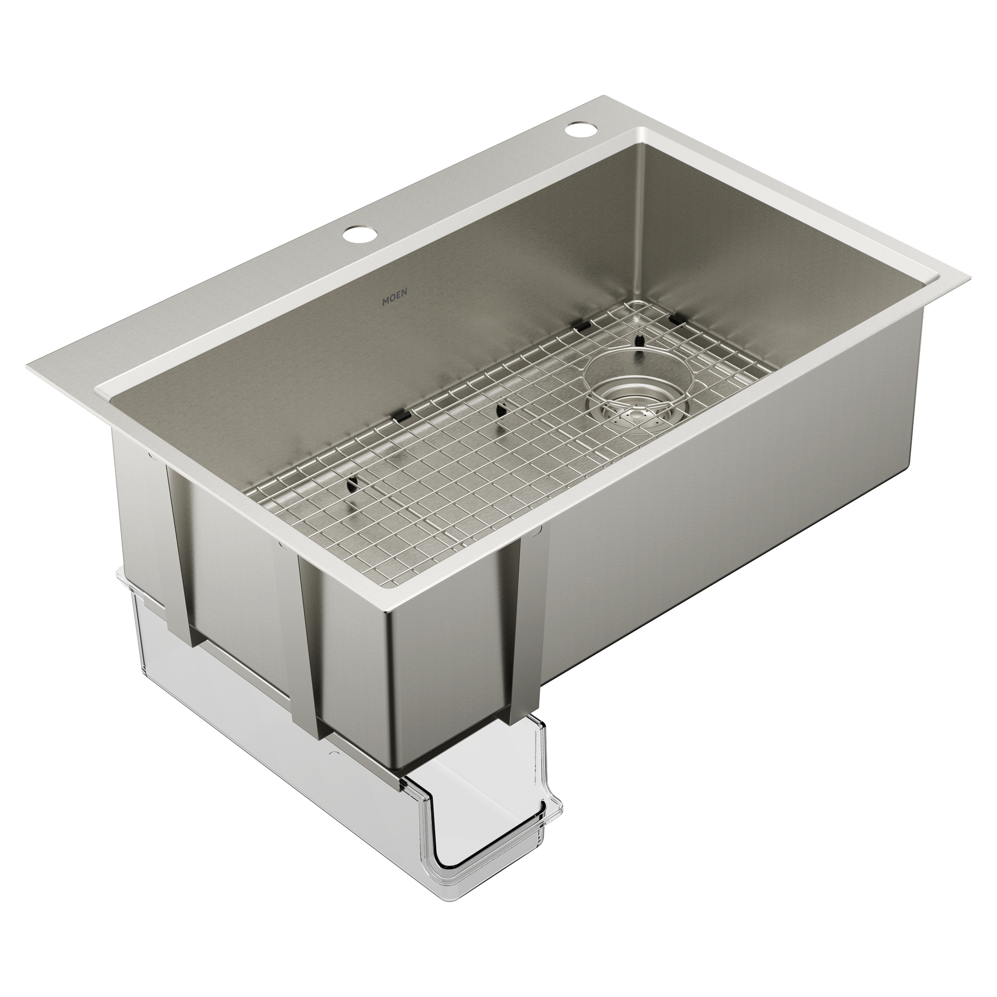 Luxe Chef 33 Workstation System Steel Dual Mount Single Bowl Sink