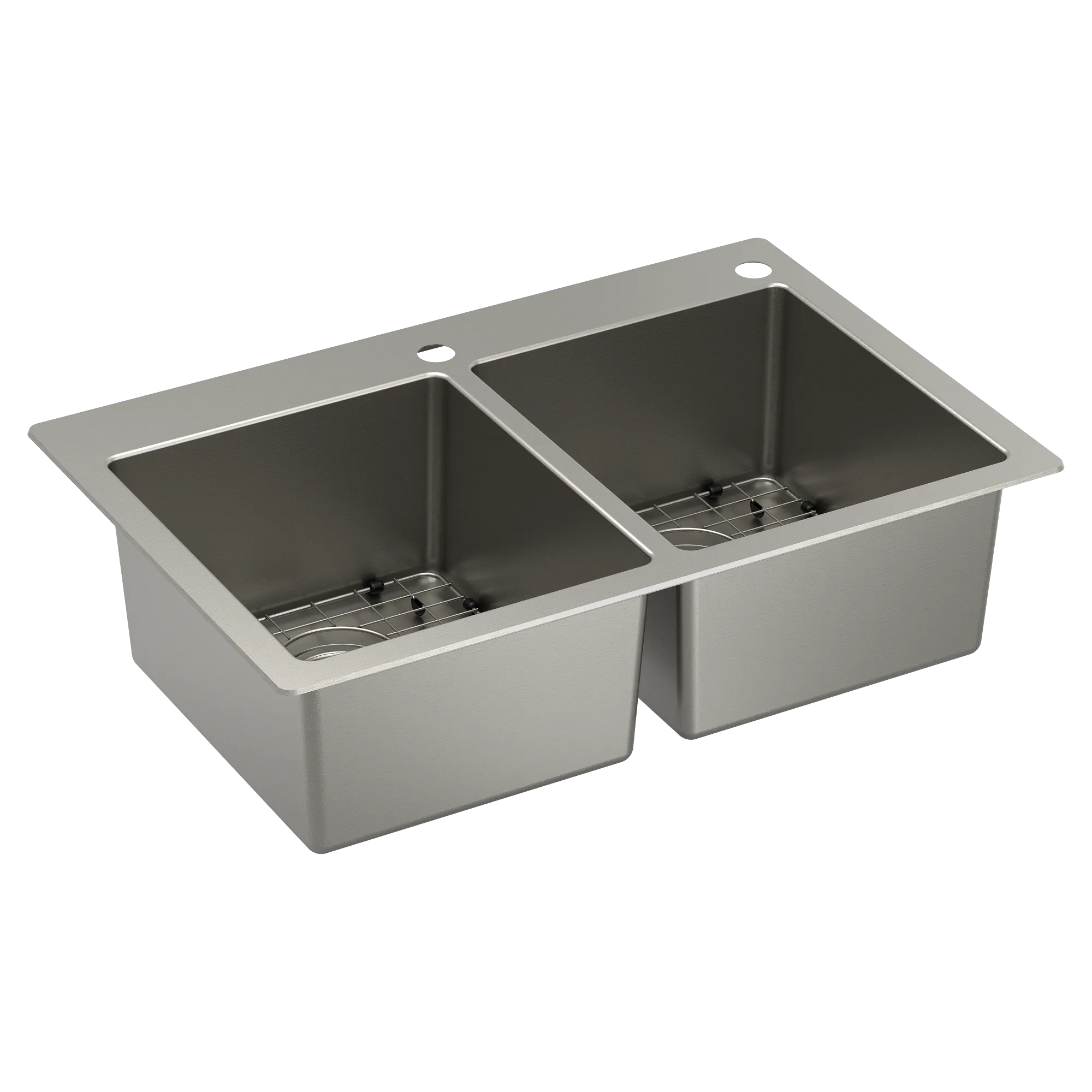 Prep 33 Steel Dual Mount Double Bowl Sink - Image 4