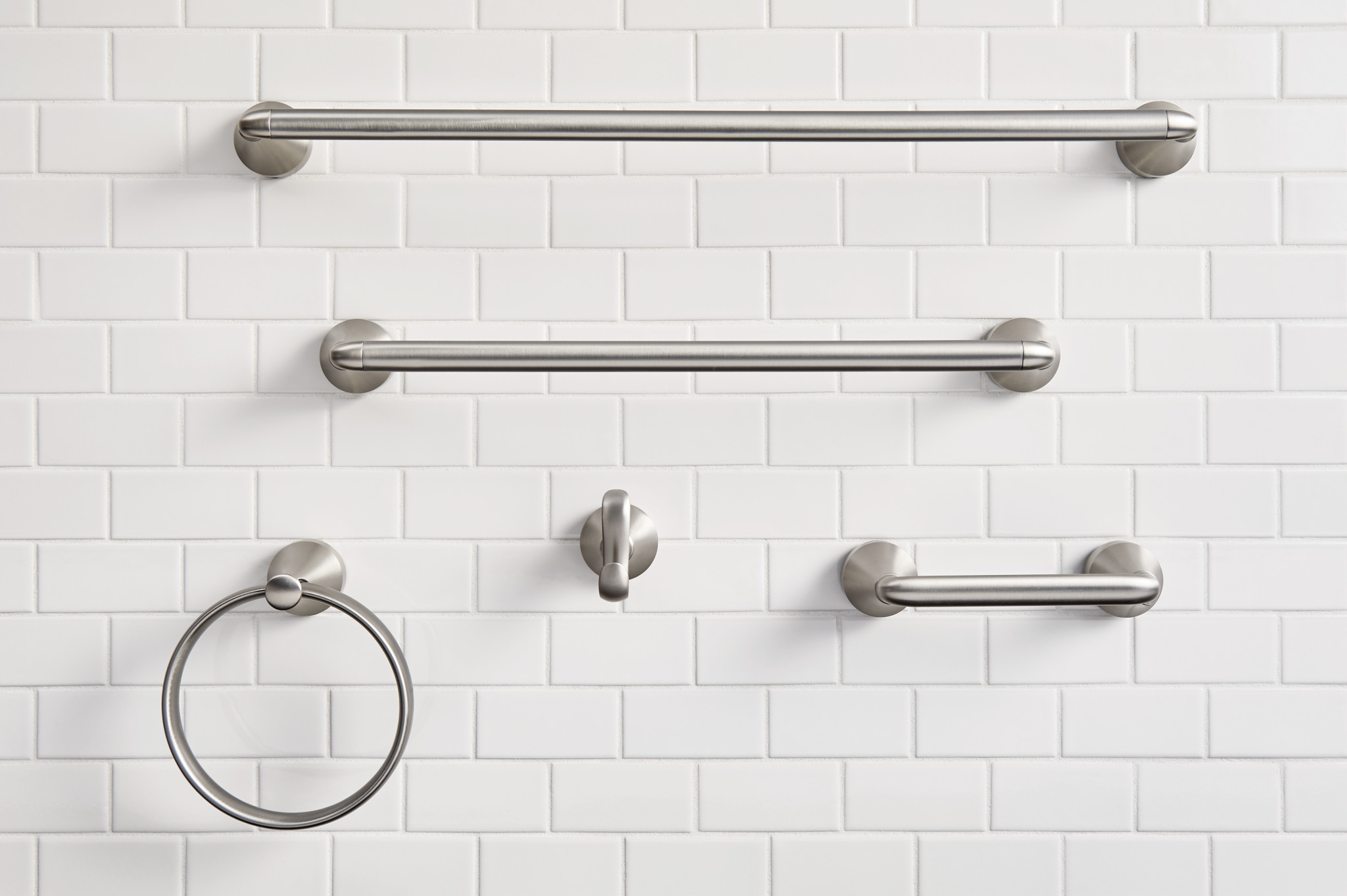 Hamden Spot resist brushed nickel 24 towel bar - Image 4