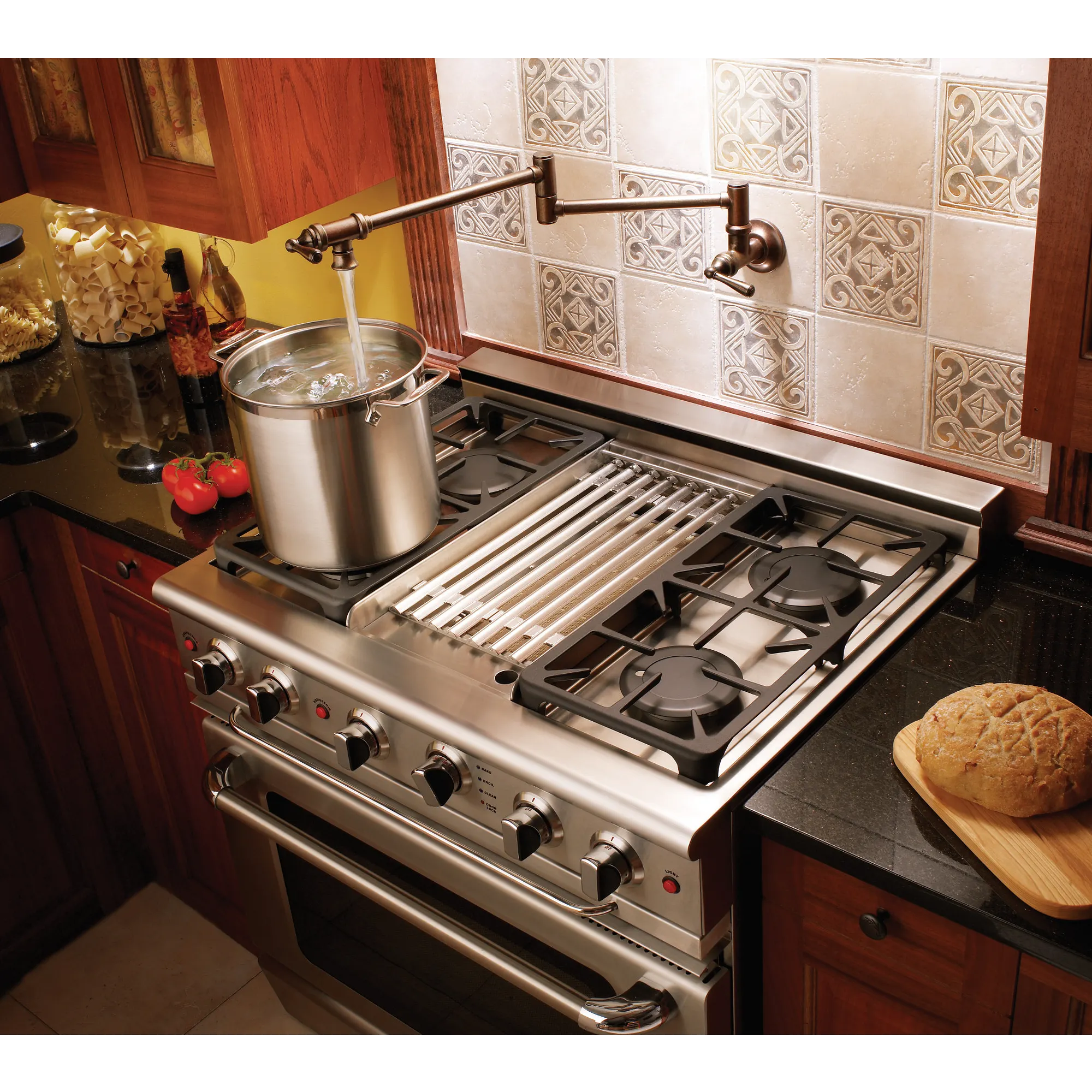 Traditional Two-Handle Pot Filler Kitchen Faucet - Image 6