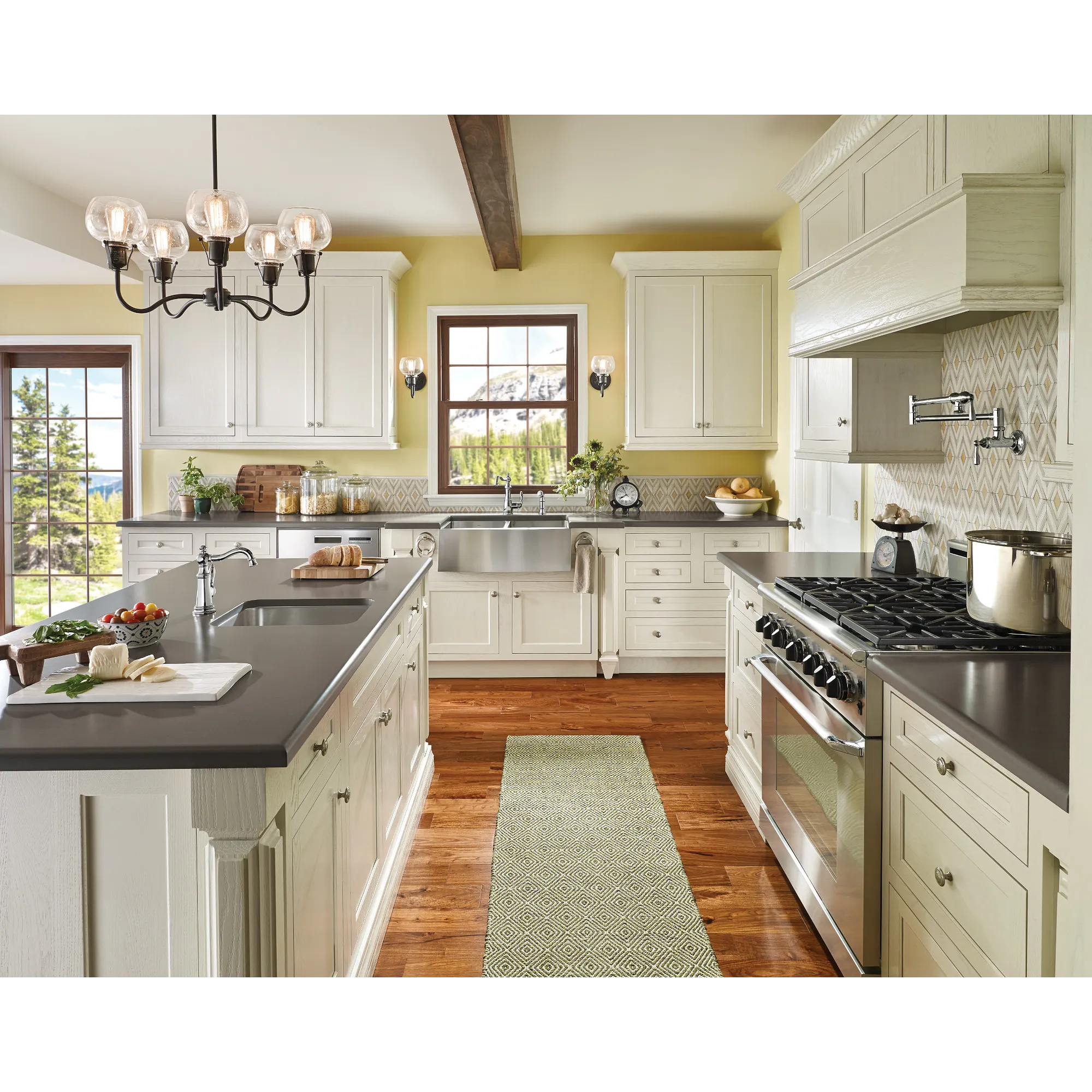 Traditional Two-Handle Pot Filler Kitchen Faucet - Image 2
