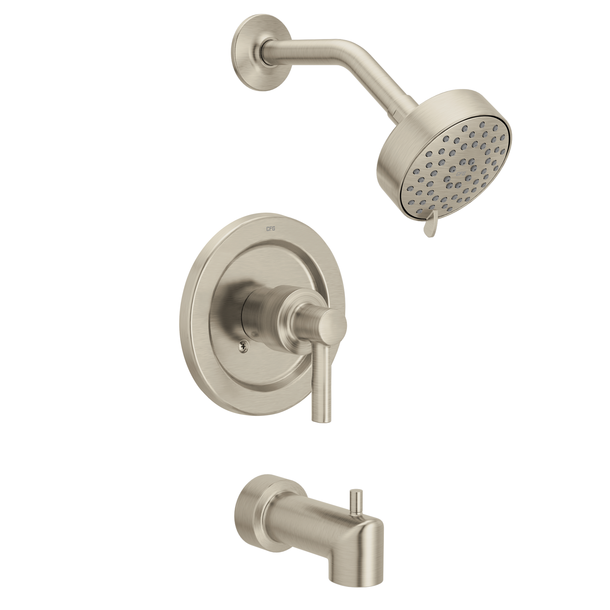 Aluma Brushed nickel cycling tub/shower