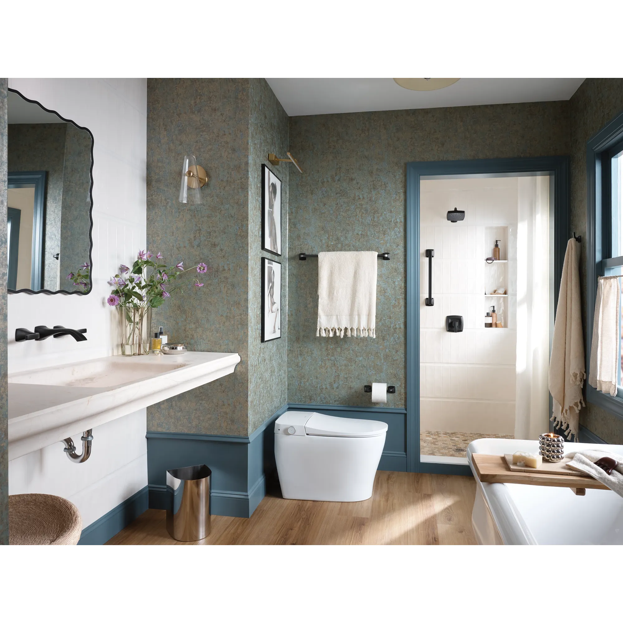 Voss One-Handle Tub Filler Including Handheld Shower - Image 5