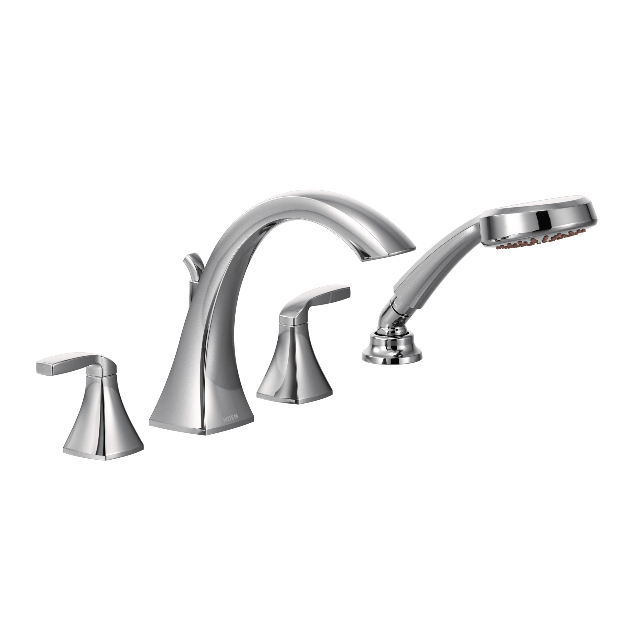 Voss Two-Handle High Arc Roman Tub Faucet Includes Hand Shower