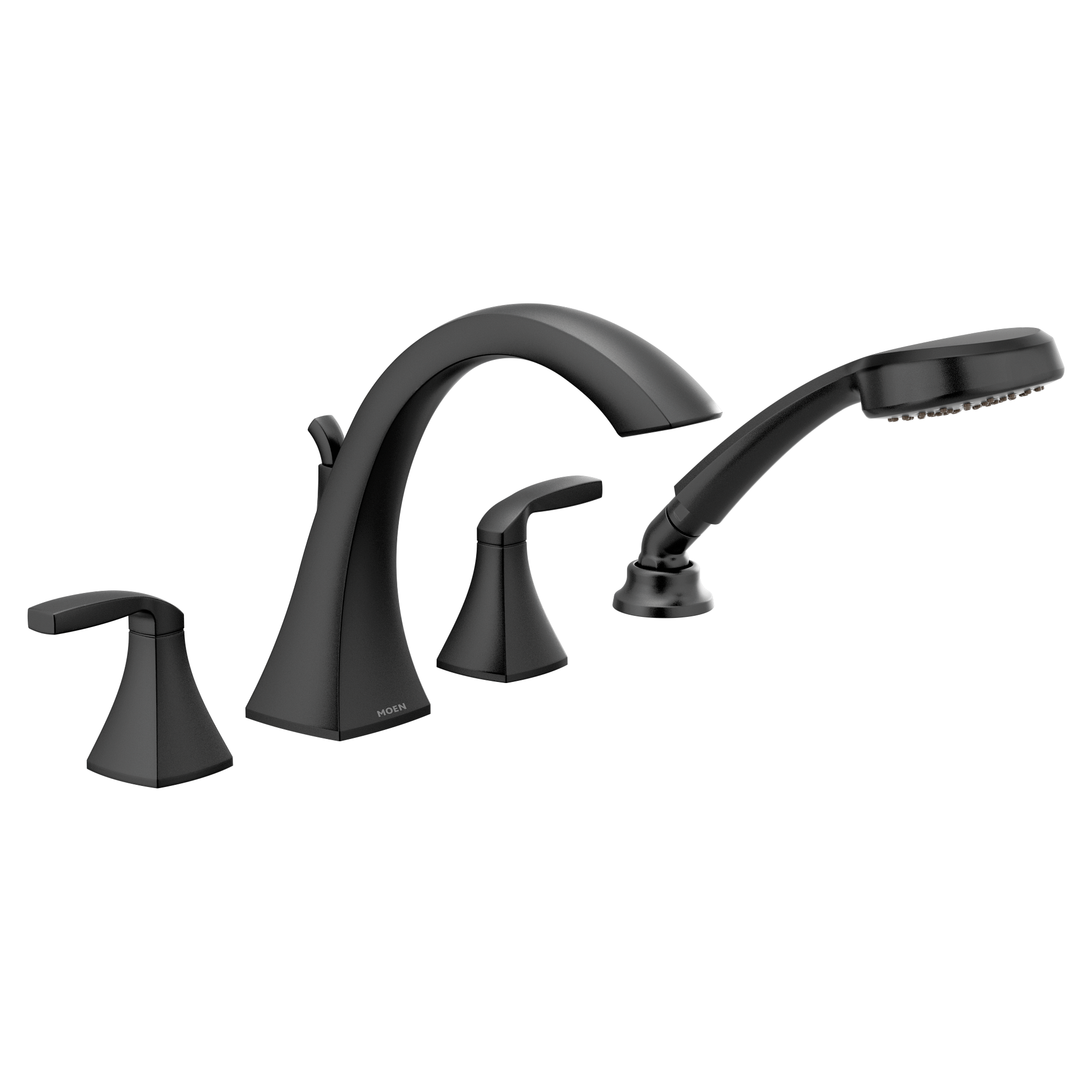 Voss Two-Handle High Arc Roman Tub Faucet Includes Hand Shower - Image 3