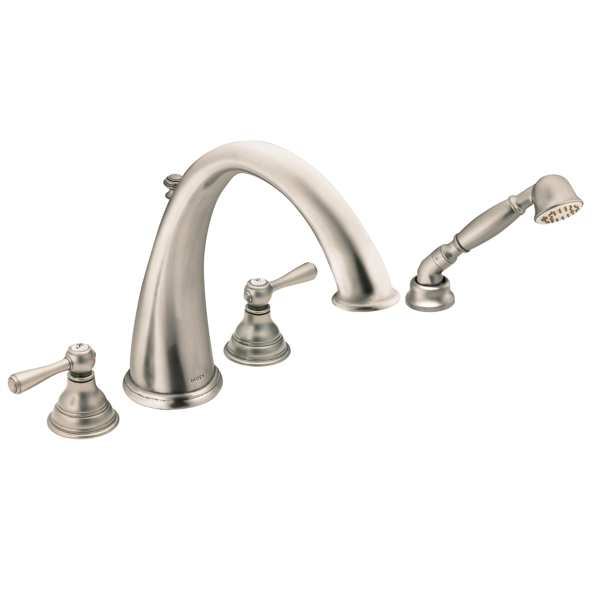 Kingsley Two-Handle High Arc Roman Tub Faucet Includes Hand Shower - Image 7