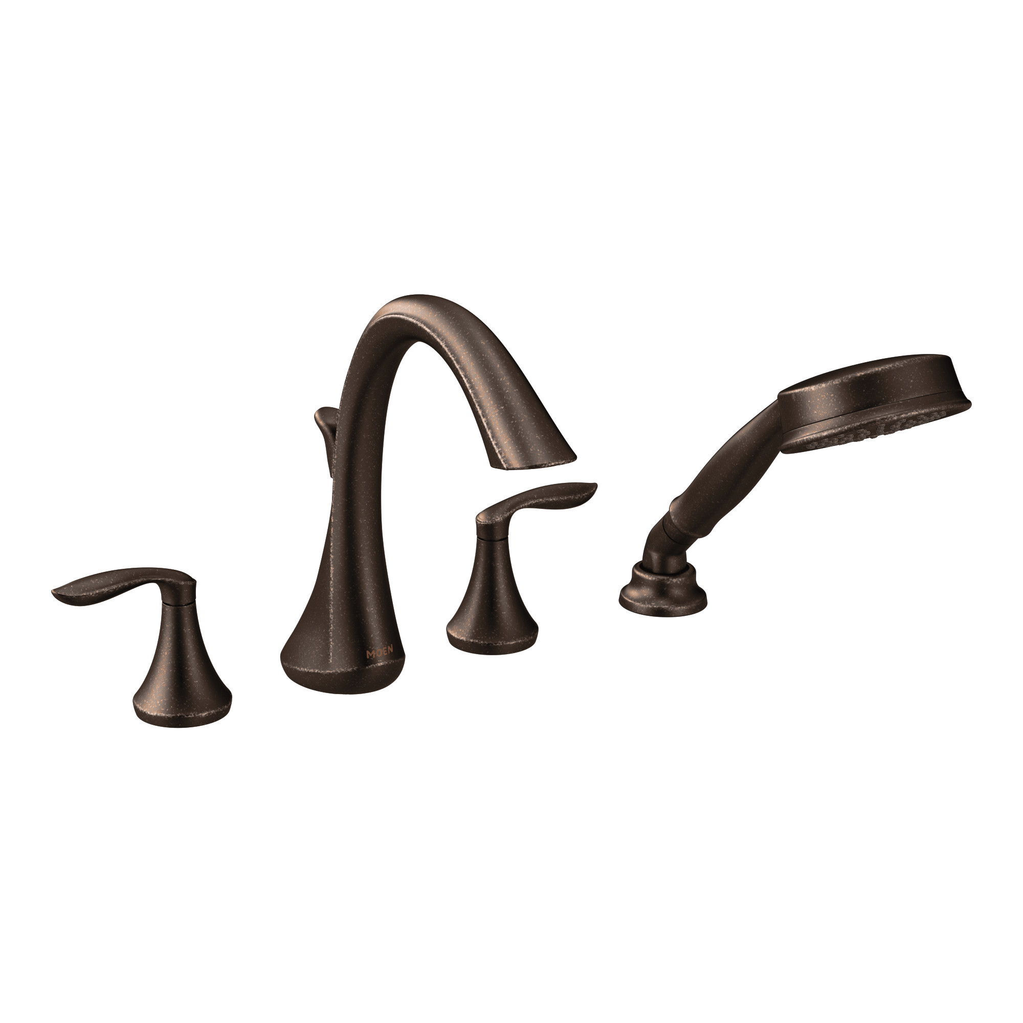 Eva Two-Handle High Arc Roman Tub Faucet Including Handheld Shower - Image 3