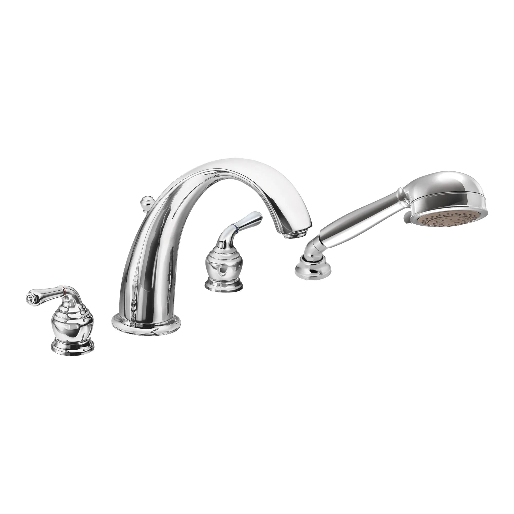 Monticello Two-Handle High Arc Roman Tub Faucet Includes Hand Shower - Image 2