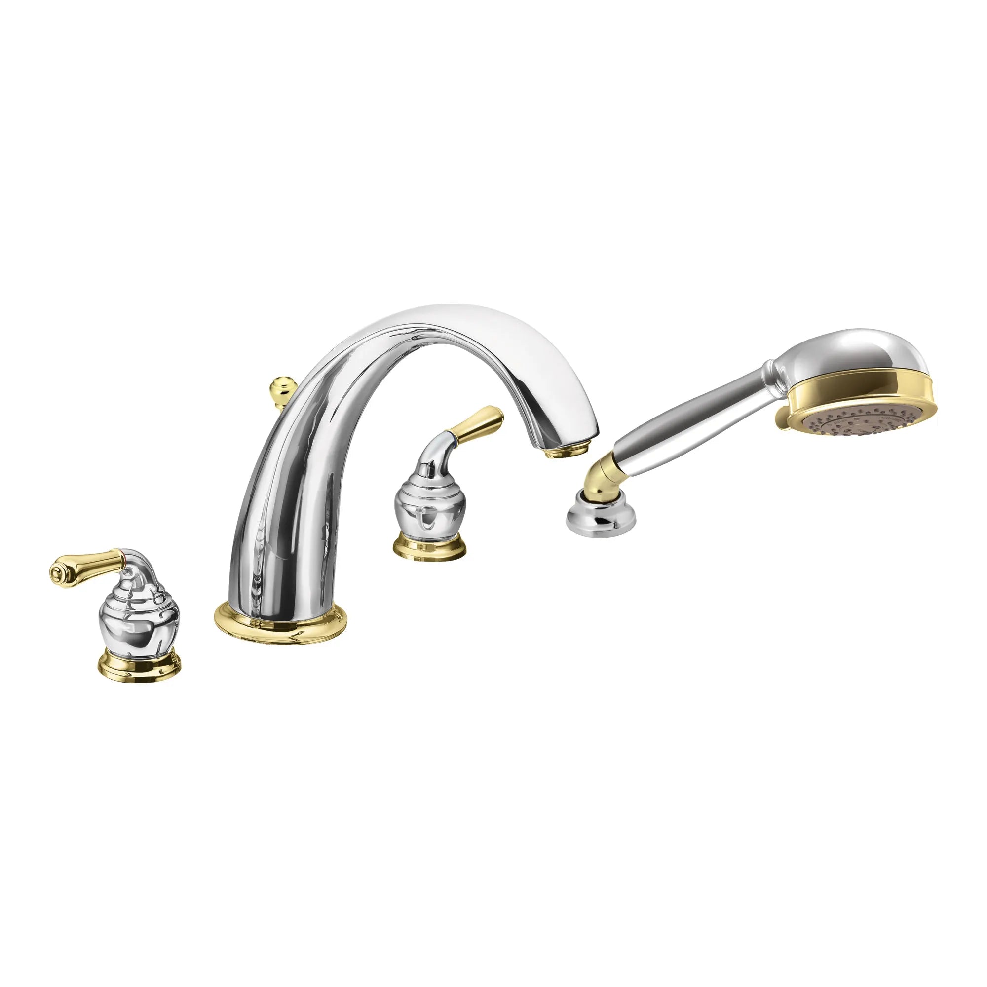 Monticello Two-Handle High Arc Roman Tub Faucet Includes Hand Shower - Image 10