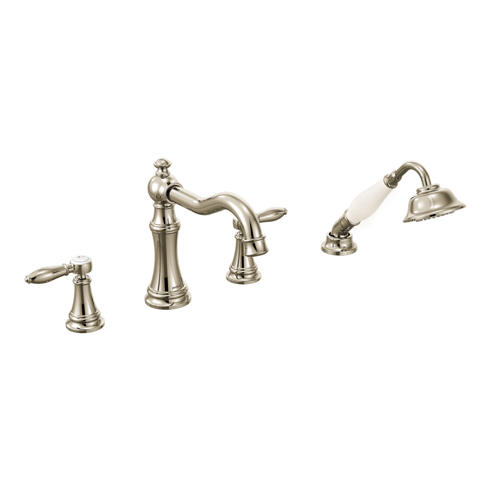 Weymouth Two-Handle Diverter Roman Tub Faucet Including Handheld Shower - Image 5